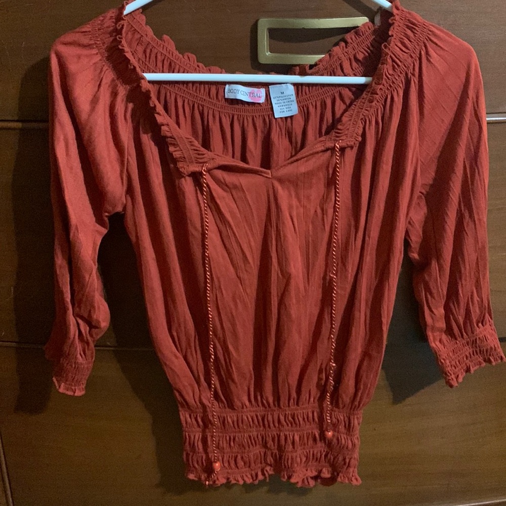 Terracotta quarter sleeve shirt